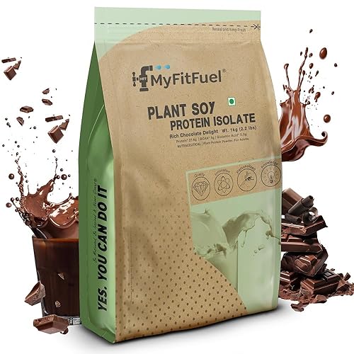 MyFitFuel Plant Soy Protein Isolate 90 | Pure Soy | 1 Kg, 28 Servings (Rich Chocolate Delight)