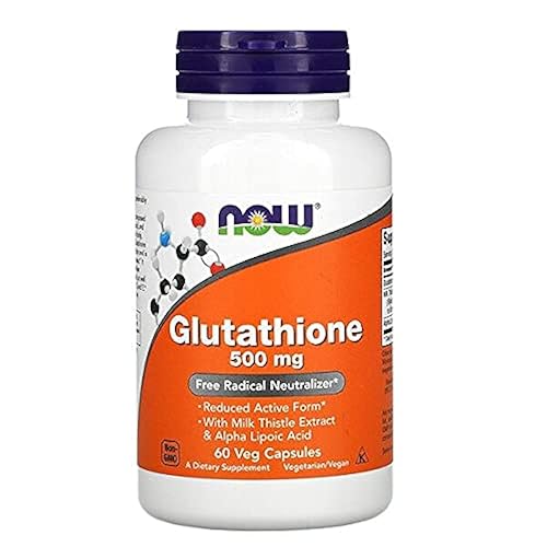 Now Foods Glutathione 500 mg, Pack Of 60 Veg Capsules, 82 grams