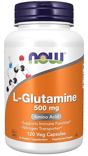 Now Foods L-Glutamine Capsules 500mg -Pack Of 120 Capsules