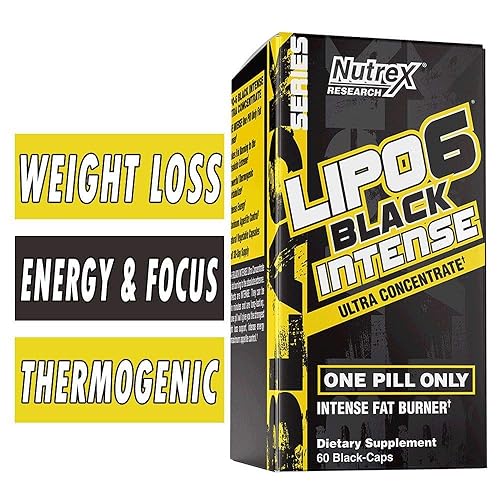 Nutrex Research Prompt Nutrition Lipo6 Black Intense Ultra Concentrate Fat Destroyer - Pack Of 60 Capsules With Importer Tag,1 Count